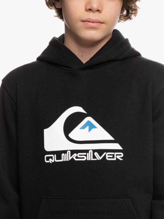 chłopcy Quiksilver Polarowa bluza z dużym logo 8-16 4DBV2248 czarny