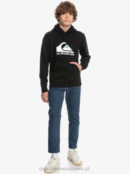 chłopcy Quiksilver Polarowa bluza z dużym logo 8-16 4DBV2248 czarny