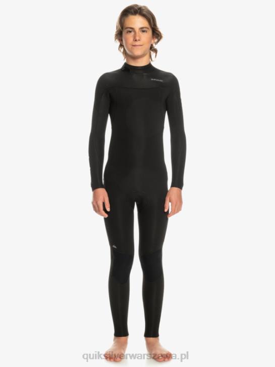 chłopcy Quiksilver 8-16 3/2mm pianka do codziennych sesji z suwakiem z tyłu 4DBV2224 czarny