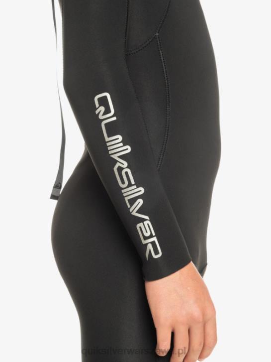 chłopcy Quiksilver 8-16 3/2mm pianka do codziennych sesji z suwakiem z tyłu 4DBV2224 czarny