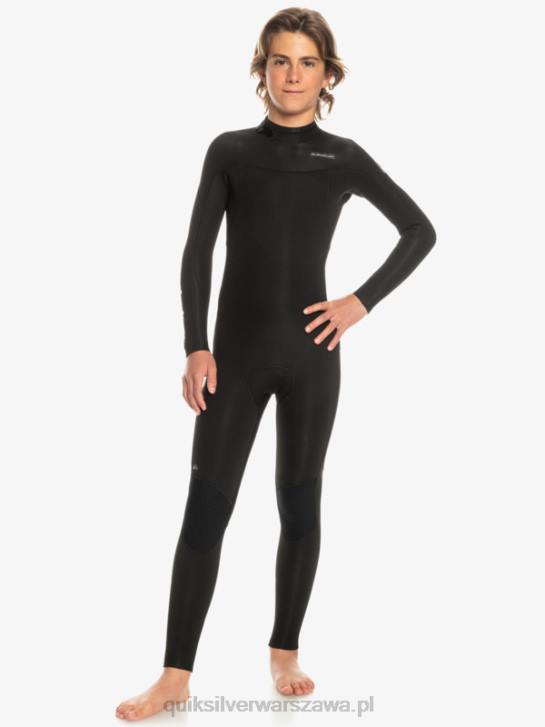 chłopcy Quiksilver 8-16 3/2mm pianka do codziennych sesji z suwakiem z tyłu 4DBV2224 czarny