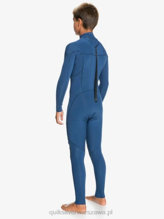 chłopcy Quiksilver 8-16 sesji 3/2mm l/sl fullsuit 4DBV2195 insygnia niebieskie