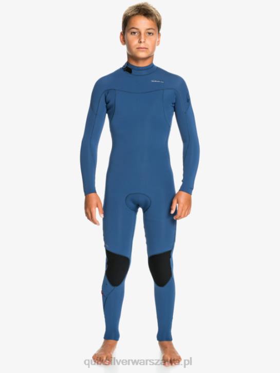 chłopcy Quiksilver 8-16 sesji 4/3mm l/sl fullsuit 4DBV2189 insygnia niebieskie
