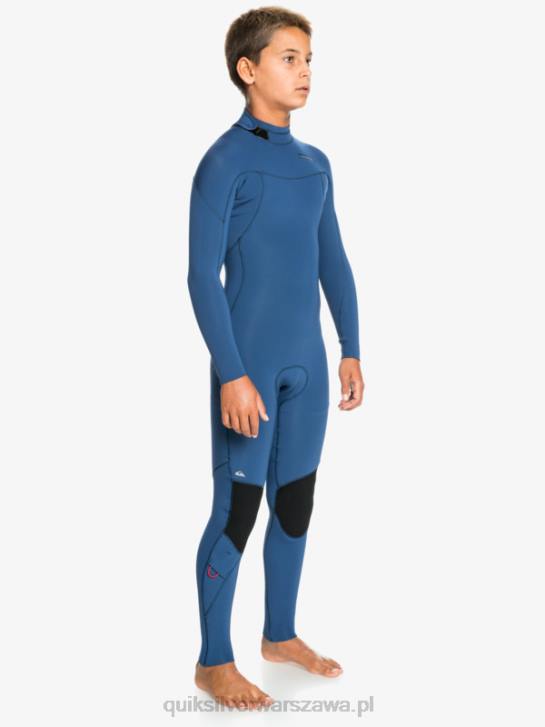 chłopcy Quiksilver 8-16 sesji 4/3mm l/sl fullsuit 4DBV2189 insygnia niebieskie