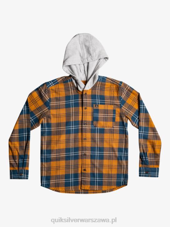 chłopcy Quiksilver 8-16 Haldonowa bluza z kapturem i długimi rękawami 4DBV2309 harelaw z brązowego cukru