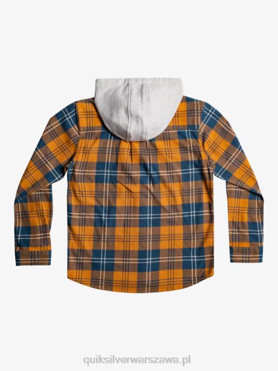 chłopcy Quiksilver 8-16 Haldonowa bluza z kapturem i długimi rękawami 4DBV2309 harelaw z brązowego cukru