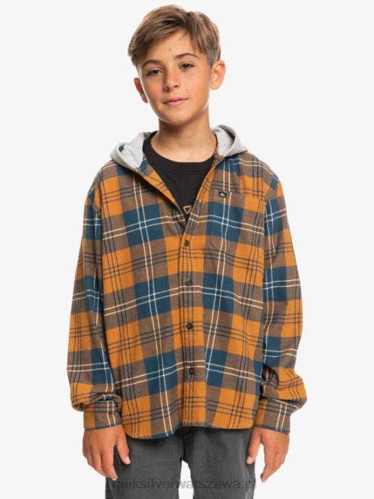 chłopcy Quiksilver 8-16 Haldonowa bluza z kapturem i długimi rękawami 4DBV2309 harelaw z brązowego cukru