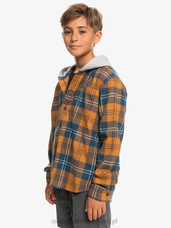 chłopcy Quiksilver 8-16 Haldonowa bluza z kapturem i długimi rękawami 4DBV2309 harelaw z brązowego cukru