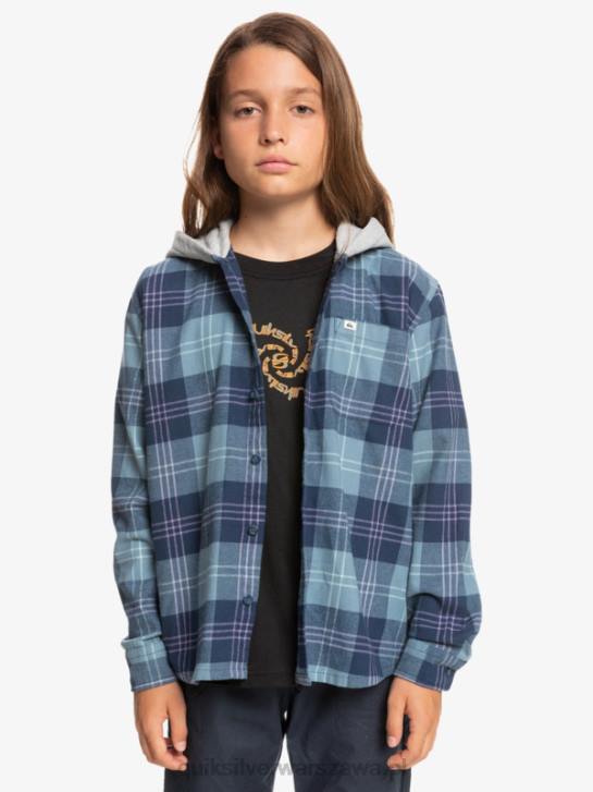 chłopcy Quiksilver 8-16 Haldonowa bluza z kapturem i długimi rękawami 4DBV2310 prowansalski niebieski harelaw
