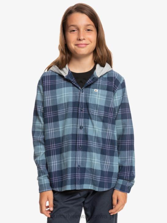 chłopcy Quiksilver 8-16 Haldonowa bluza z kapturem i długimi rękawami 4DBV2310 prowansalski niebieski harelaw