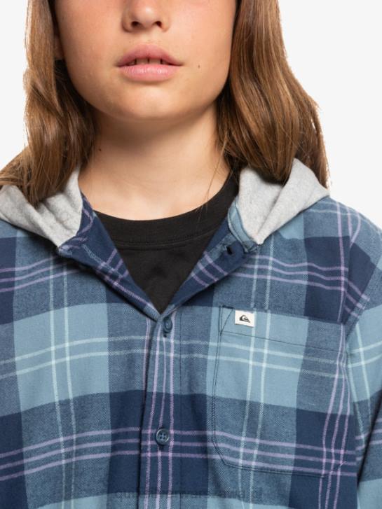chłopcy Quiksilver 8-16 Haldonowa bluza z kapturem i długimi rękawami 4DBV2310 prowansalski niebieski harelaw
