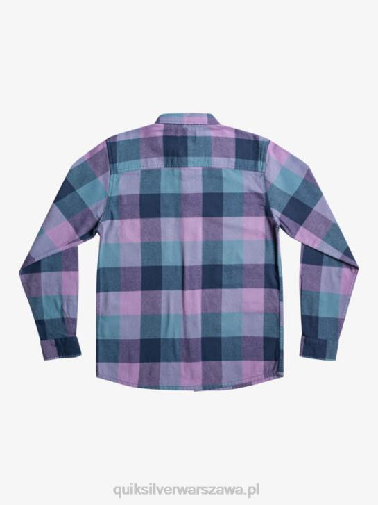 chłopcy Quiksilver 8-16 flanelowa koszula z długim rękawem Motherfly 4DBV2304 niebieska mucha z insygniami