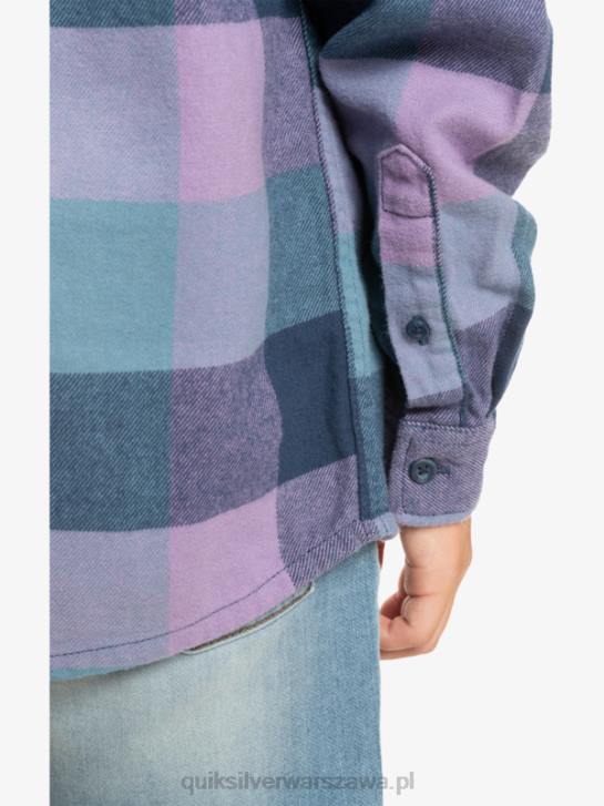 chłopcy Quiksilver 8-16 flanelowa koszula z długim rękawem Motherfly 4DBV2304 niebieska mucha z insygniami