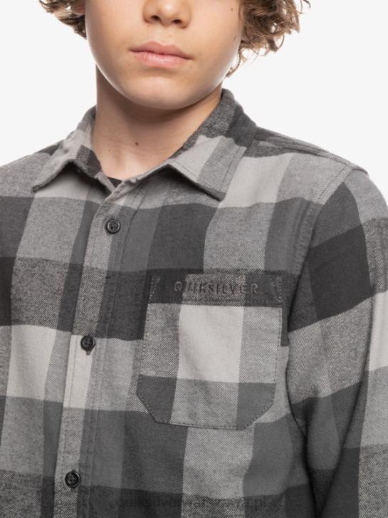 chłopcy Quiksilver 8-16 flanelowa koszula z długim rękawem Motherfly 4DBV2307 żelazna brama matko