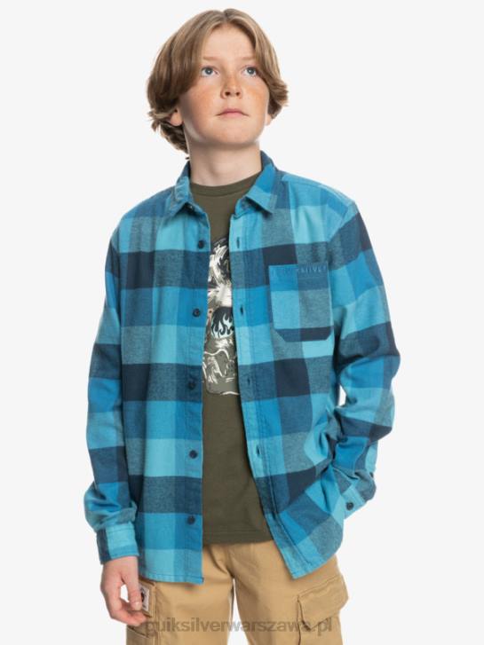 chłopcy Quiksilver 8-16 flanelowa koszula z długim rękawem Motherfly 4DBV2308 delph niebieska mucha mateczna