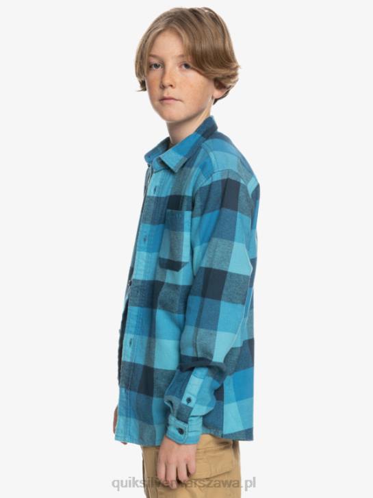 chłopcy Quiksilver 8-16 flanelowa koszula z długim rękawem Motherfly 4DBV2308 delph niebieska mucha mateczna