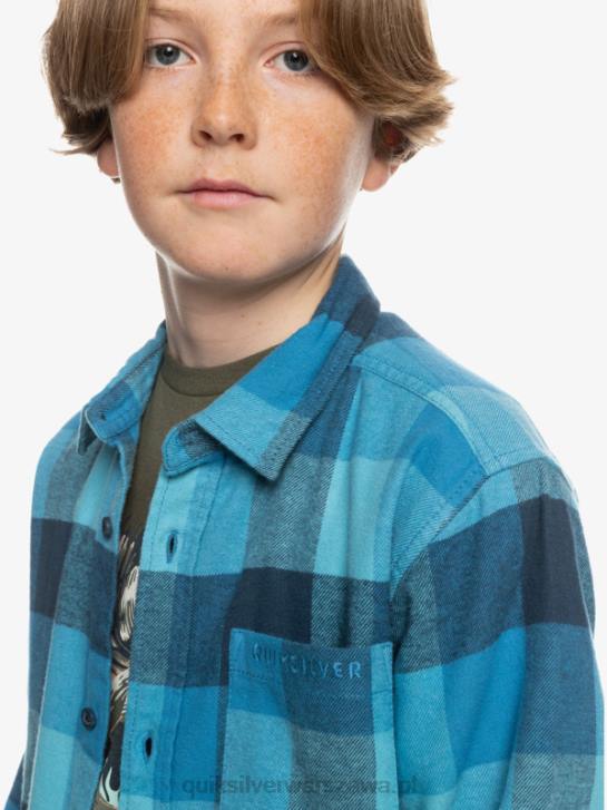 chłopcy Quiksilver 8-16 flanelowa koszula z długim rękawem Motherfly 4DBV2308 delph niebieska mucha mateczna