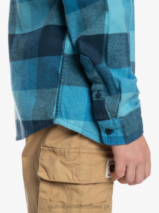 chłopcy Quiksilver 8-16 flanelowa koszula z długim rękawem Motherfly 4DBV2308 delph niebieska mucha mateczna