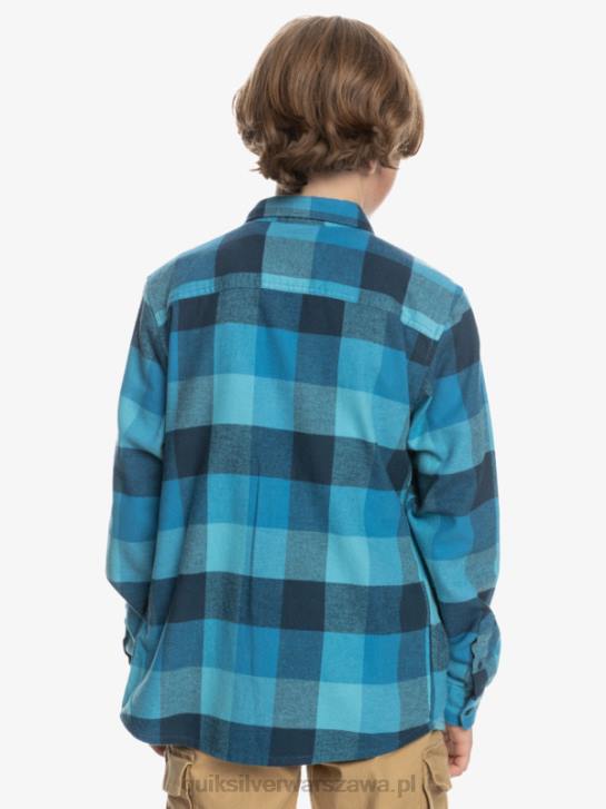 chłopcy Quiksilver 8-16 flanelowa koszula z długim rękawem Motherfly 4DBV2308 delph niebieska mucha mateczna