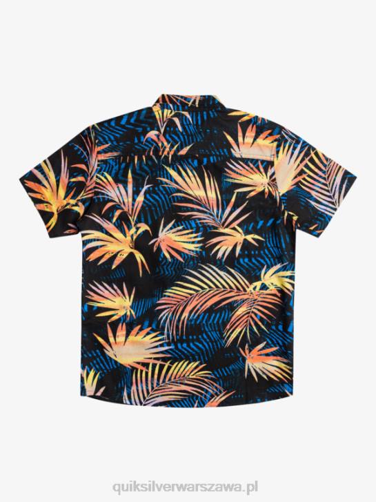chłopcy Quiksilver 8-16 podarta koszula z krótkim rękawem 4DBV2196 czarne podarte