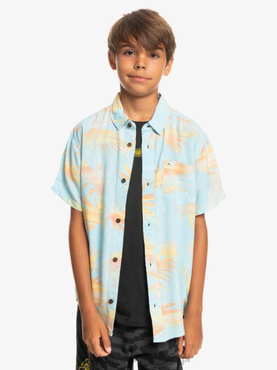 chłopcy Quiksilver 8-16 podarta koszula z krótkim rękawem 4DBV2197 rozdarty błękit nieba