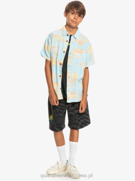 chłopcy Quiksilver 8-16 podarta koszula z krótkim rękawem 4DBV2197 rozdarty błękit nieba