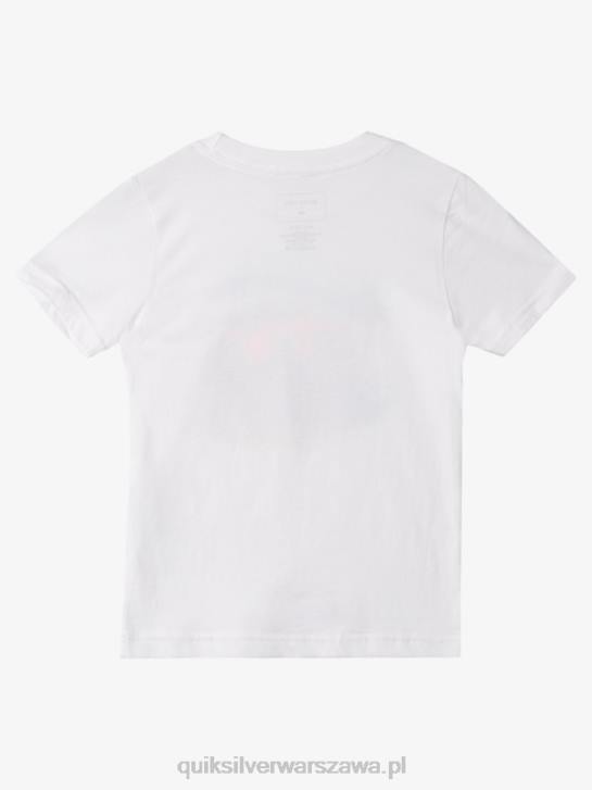 chłopcy Quiksilver 2-7 podwójna koszulka zaparkowana 4DBV1973 biały