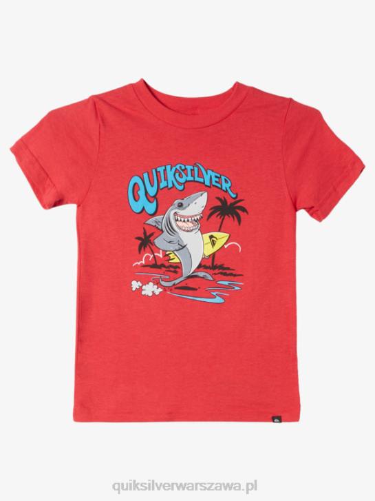 chłopcy Quiksilver 2-7 sprana koszulka 4DBV1968 czerwone ryzyko