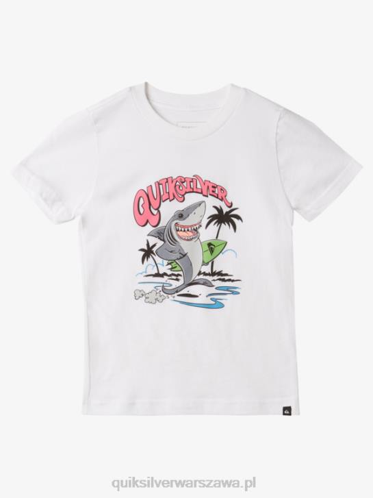 chłopcy Quiksilver 2-7 sprana koszulka 4DBV1970 biały