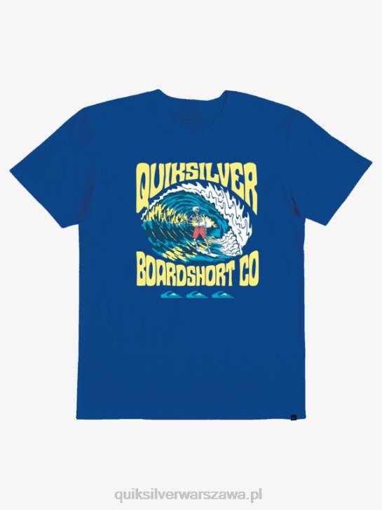 chłopcy Quiksilver 8-16 wyższa koszulka życia 4DBV2208 nurkowanie w kolorze niebieskim