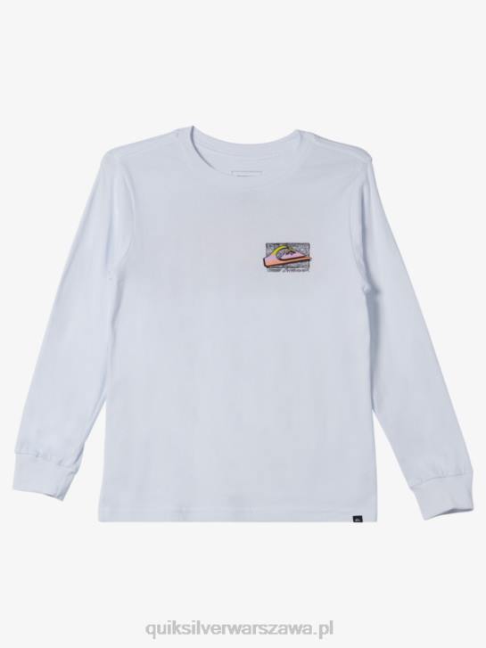 chłopcy Quiksilver 8-16 wyblakły t-shirt w stylu retro 4DBV2192 biały
