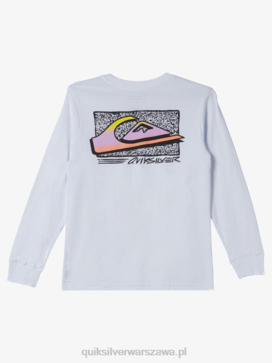 chłopcy Quiksilver 8-16 wyblakły t-shirt w stylu retro 4DBV2192 biały