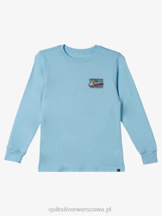 chłopcy Quiksilver 8-16 wyblakły t-shirt w stylu retro 4DBV2193 niebieskie niebo