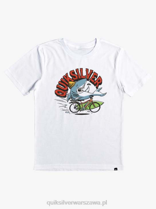 chłopcy Quiksilver Koszulka 2-7 na ryzyko 4DBV2170 biały
