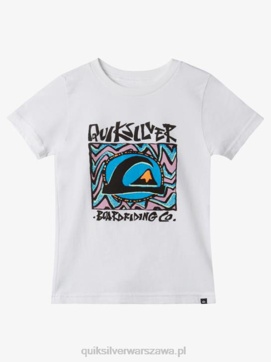 chłopcy Quiksilver Koszulka 2-7 w słońcu o północy 4DBV1965 biały