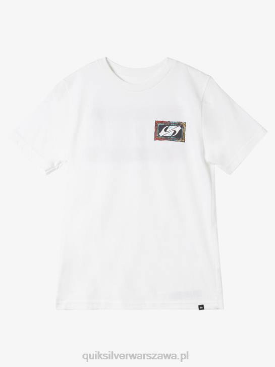 chłopcy Quiksilver Koszulka 8-16 z efektem echa 4DBV1980 biały