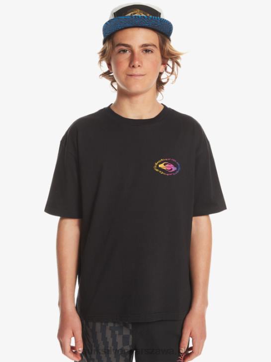 chłopcy Quiksilver Koszulka radykalna flaga 8-16 4DBV1966 czarny