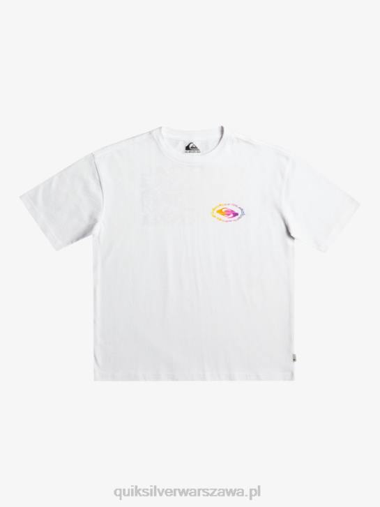 chłopcy Quiksilver Koszulka radykalna flaga 8-16 4DBV1967 biały
