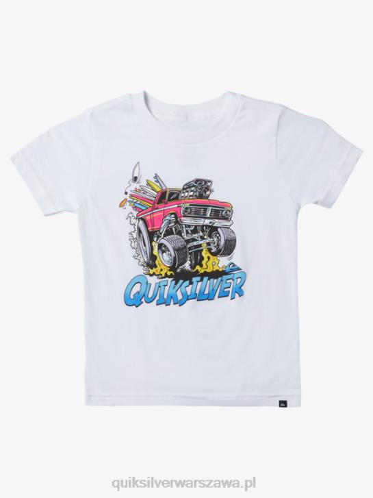 chłopcy Quiksilver Koszulka samochodowa 2-7 ucieczka 4DBV1950 biały