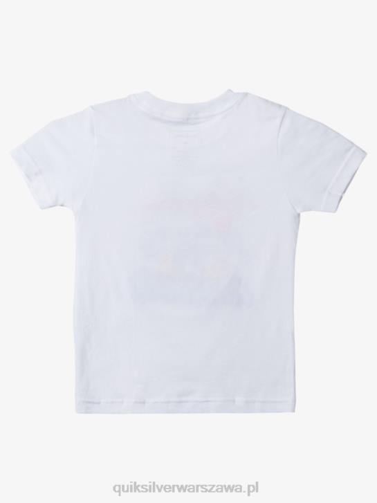 chłopcy Quiksilver Koszulka samochodowa 2-7 ucieczka 4DBV1950 biały