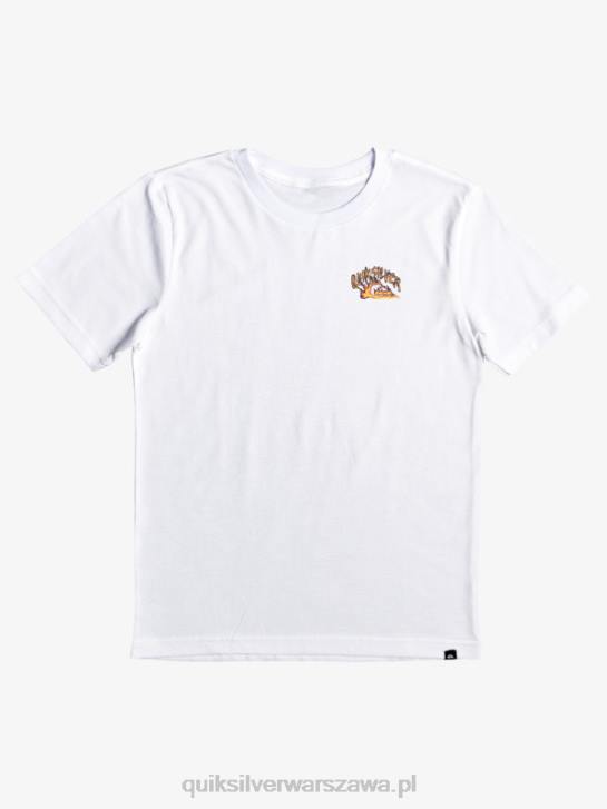 chłopcy Quiksilver Koszulka stróża 8-16 fal 4DBV2229 biały