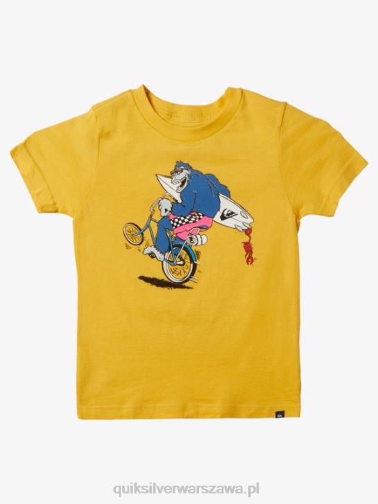 chłopcy Quiksilver Koszulka z kołami 2-7 4DBV1971 żółtko żółte