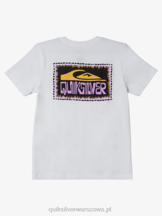 chłopcy Quiksilver Koszulka z wypaczonymi ramkami 8-16 4DBV2155 biały