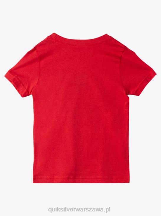 chłopcy Quiksilver T-shirt 2-7 dom fali 4DBV1930 czerwone ryzyko