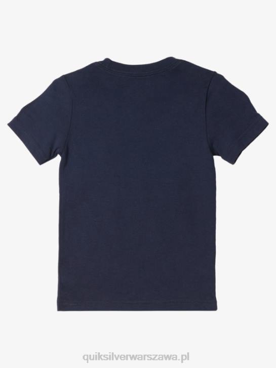 chłopcy Quiksilver T-shirt 2-7 dom fali 4DBV1931 granatowa marynarka