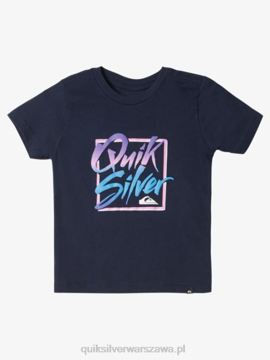 chłopcy Quiksilver T-shirt letni w rozmiarze 2-7 4DBV1975 granatowa marynarka
