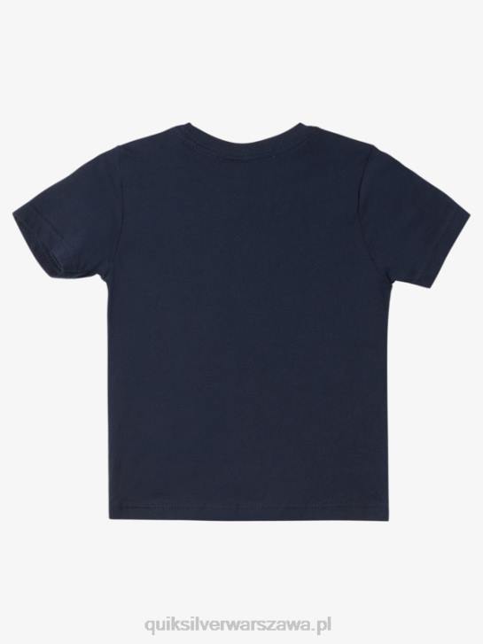 chłopcy Quiksilver T-shirt letni w rozmiarze 2-7 4DBV1975 granatowa marynarka