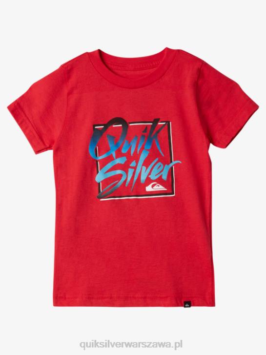 chłopcy Quiksilver T-shirt letni w rozmiarze 2-7 4DBV1976 czerwone ryzyko