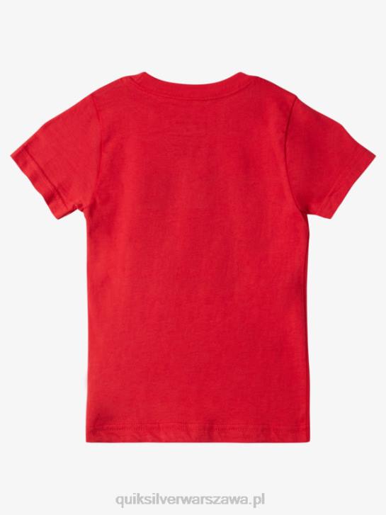 chłopcy Quiksilver T-shirt letni w rozmiarze 2-7 4DBV1976 czerwone ryzyko