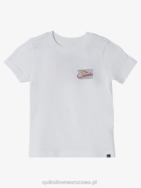 chłopcy Quiksilver T-shirt w stylu retro 2-7 4DBV2145 biały